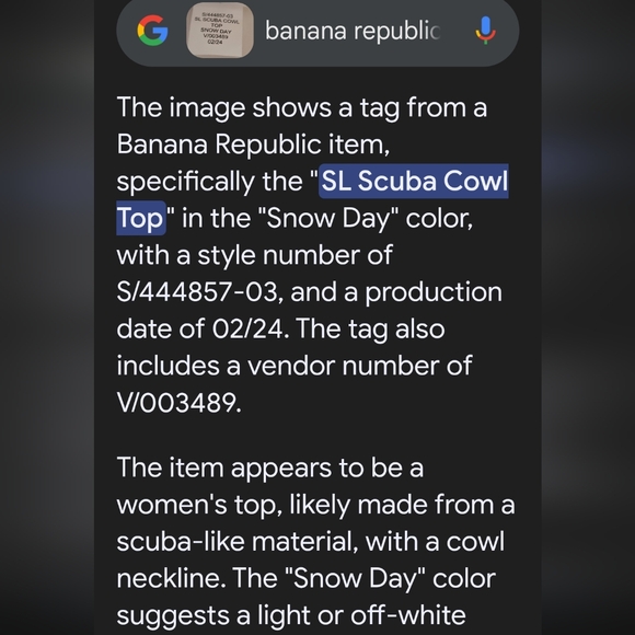 BANANA REPUBLIC scuba cowl  SNOW DAY color rare sold out easy care blouse shirt - Picture 7 of 17